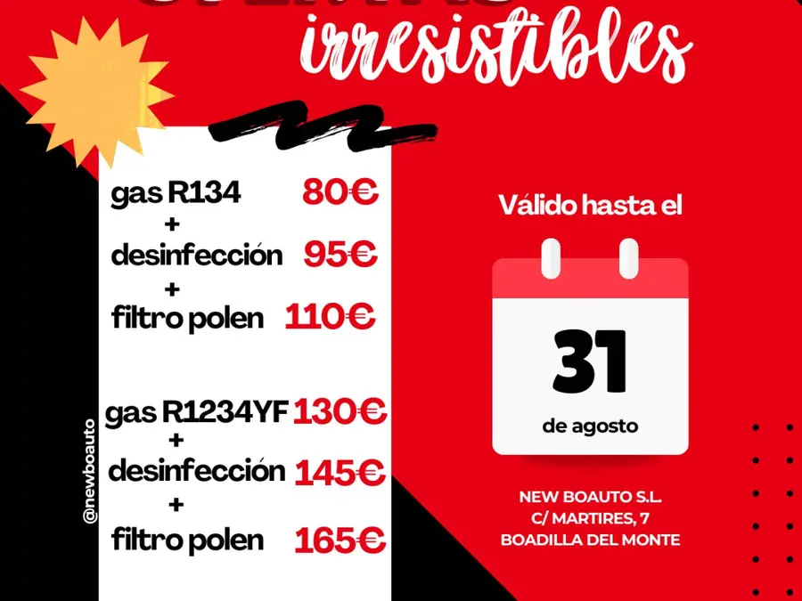 OFERTA CARGA AIRE ACONDICIONADO