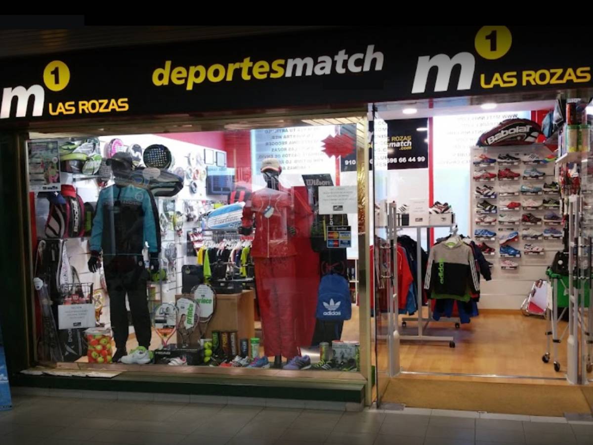M1 MADRID-LAS ROZAS, DEPORTES MATCH - Tiendas de Deporte en Las Rozas -  Deporte - Centro Especializados con el deporte de raqueta (tenis, pádel,  frontenis y squash). Servicio de encordado profesional
