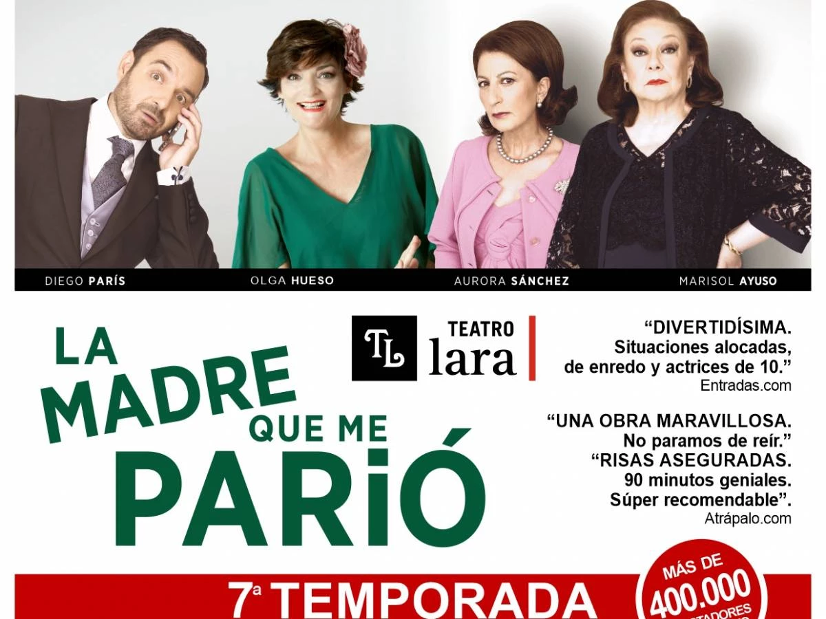 Dos entradas dobles para 'La madre que me parió' en el Teatro Lara