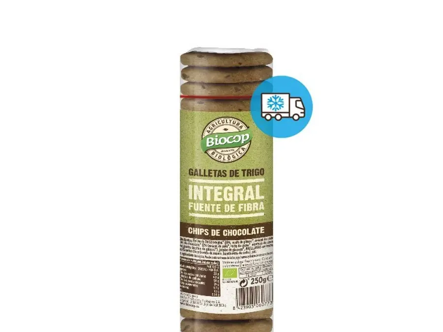 GALLETA INTEGRAL CHIPS CHOCOLATE 250G BIOCOP