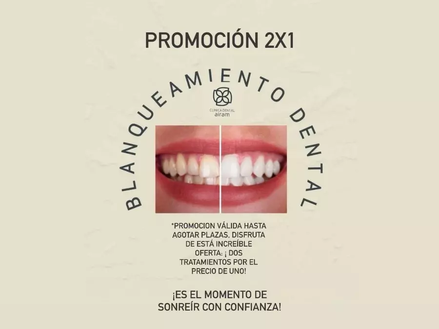 Blanqueamiento dental 2x1