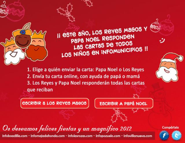 Los Reyes Magos y Papá Noel responderán las cartas de los niños en InfoLasRozas.com