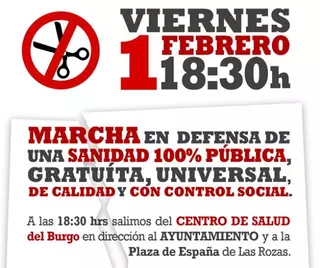 Marcha en Las Rozas en defensa de la sanidad pública