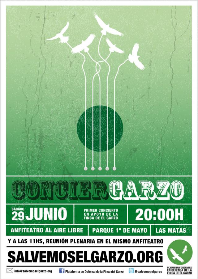 Este sábado se celebra ConcierGarzo, primer concierto en Defensa de la Finca del Garzo