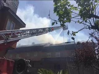 Nueve personas atendidas en un incendio en Las Rozas