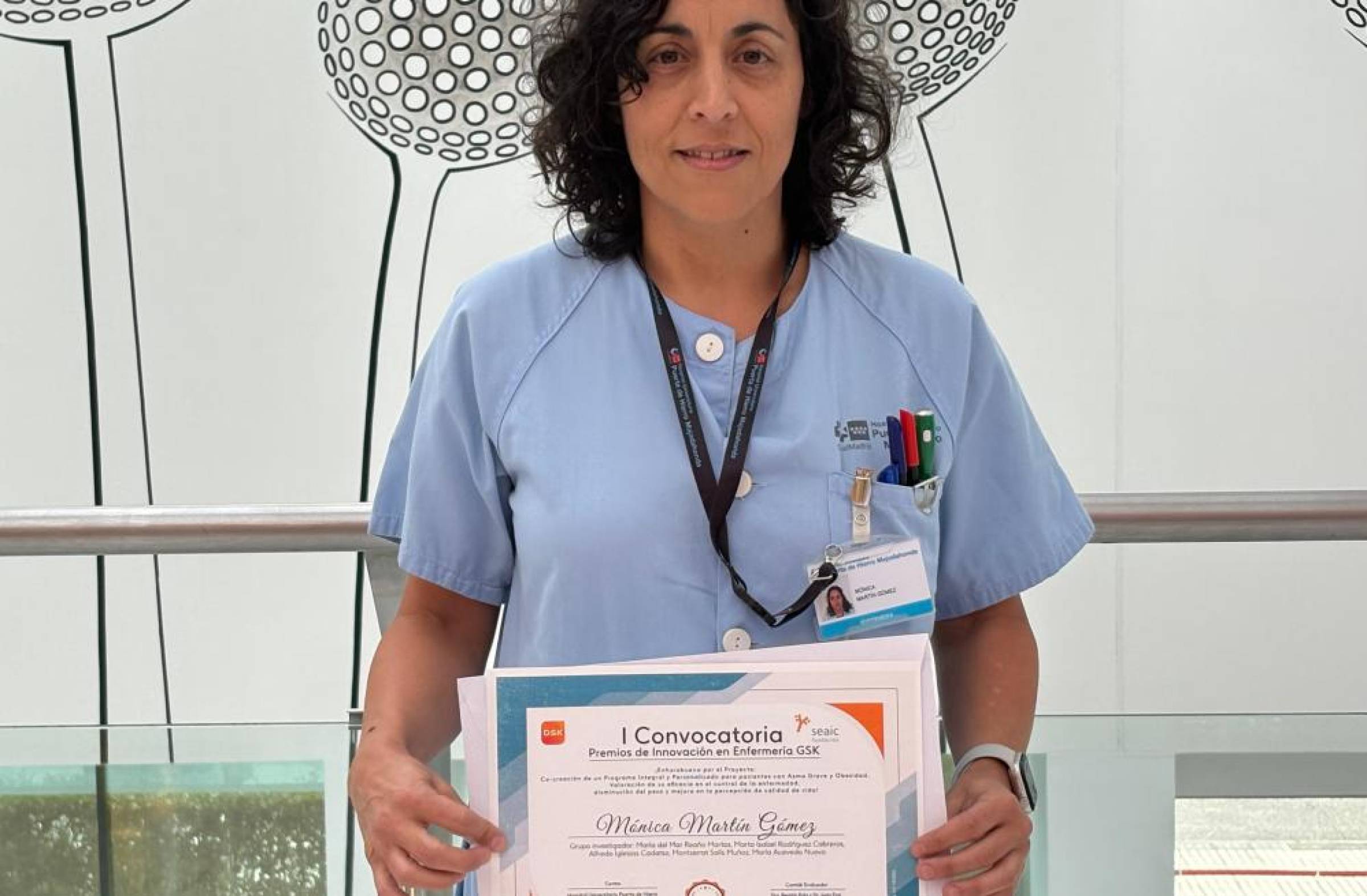 Una enfermera del Servicio de Alergología del Hospital Puerta de Hierro, premiada por un proyecto sobre asma grave