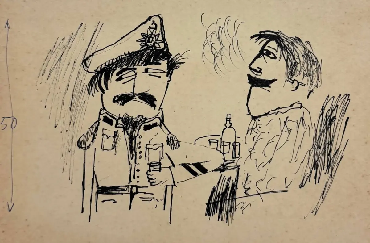 Las Rozas inaugura una exposición de los primeros dibujos de Eduardo Arroyo