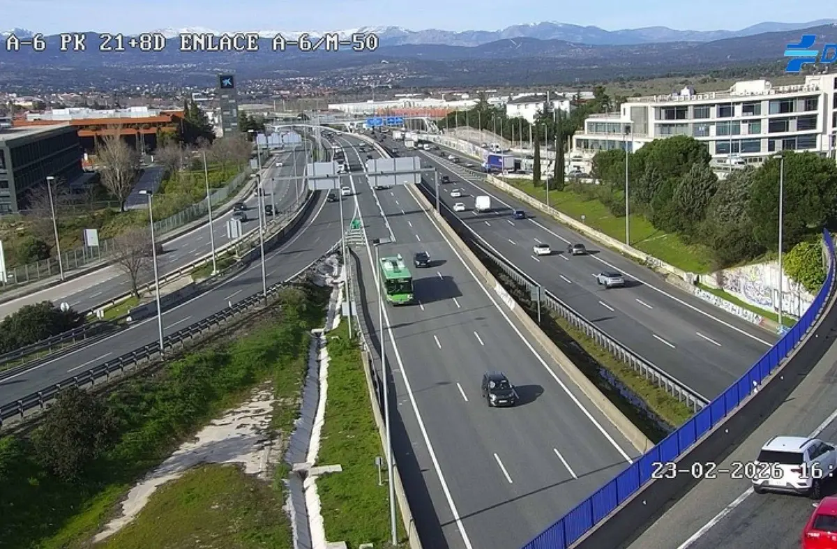 Luz verde a la gran reforma de la A‑6 en Las Rozas: nuevos carriles y accesos para facilitar el transporte público