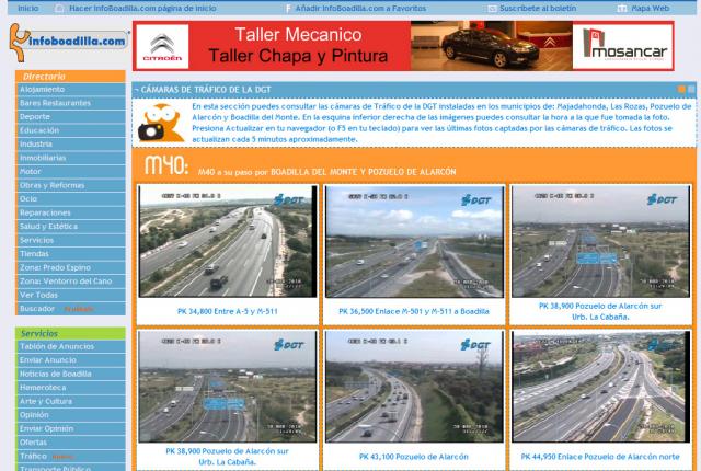 Nuevo servicio en InfoLasRozas: consulta el estado del tráfico en tiempo real