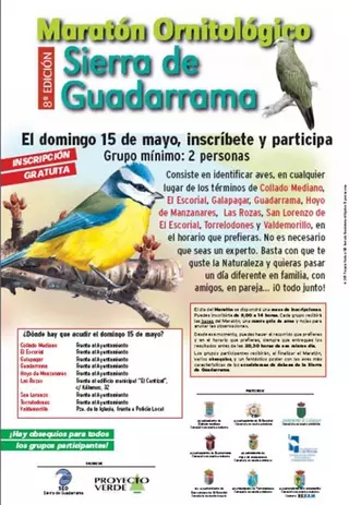 Las Rozas participará en la octava edición deI Maratón Ornitológico Sierra de Guadarrama
