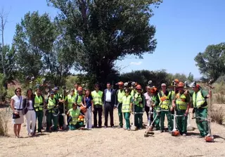 El alcalde visita los trabajos del Taller de Empleo de Reforestación de Zonas Naturales de Las Rozas
