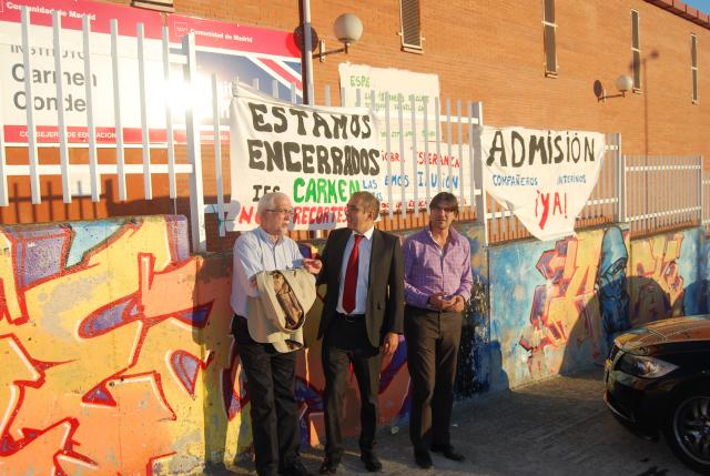 El Grupo Municipal Socialista apoya a los profesores encerrados en el Instituto Carmen Conde de Las Rozas