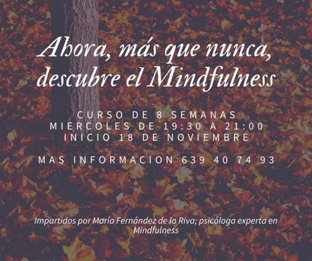 Cursos de Mindfulness para la vida (8 semanas) Impartido por psicologa