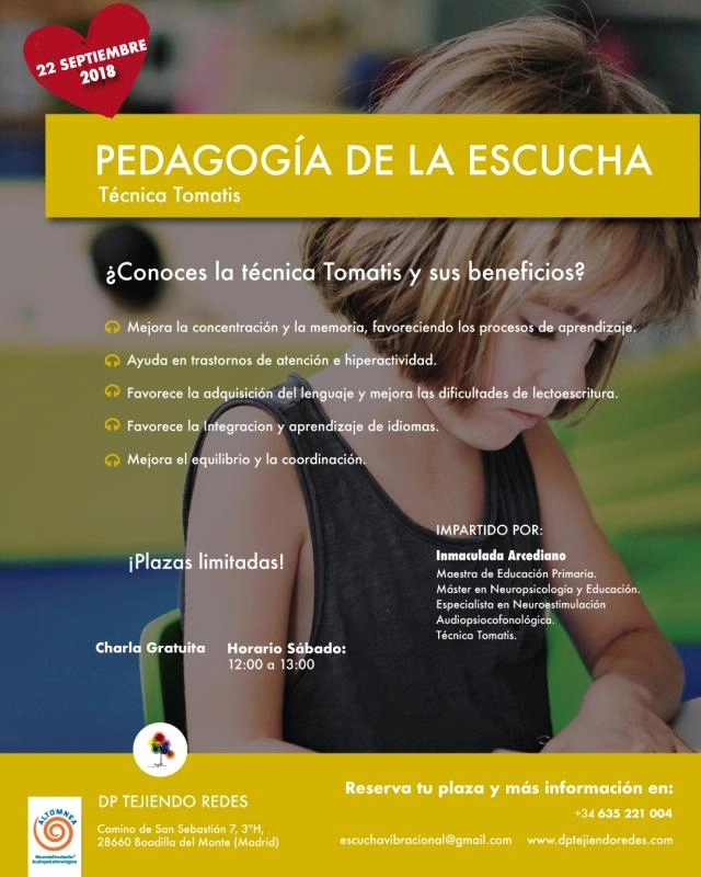 Charla Gratuita: Pedagogía de la escucha. Técnica Tomatis