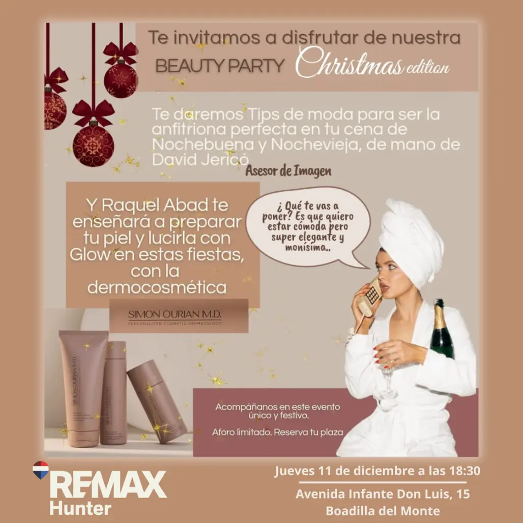 Reserva tu plaza para el evento BEAUTY PARTY Christmas edition