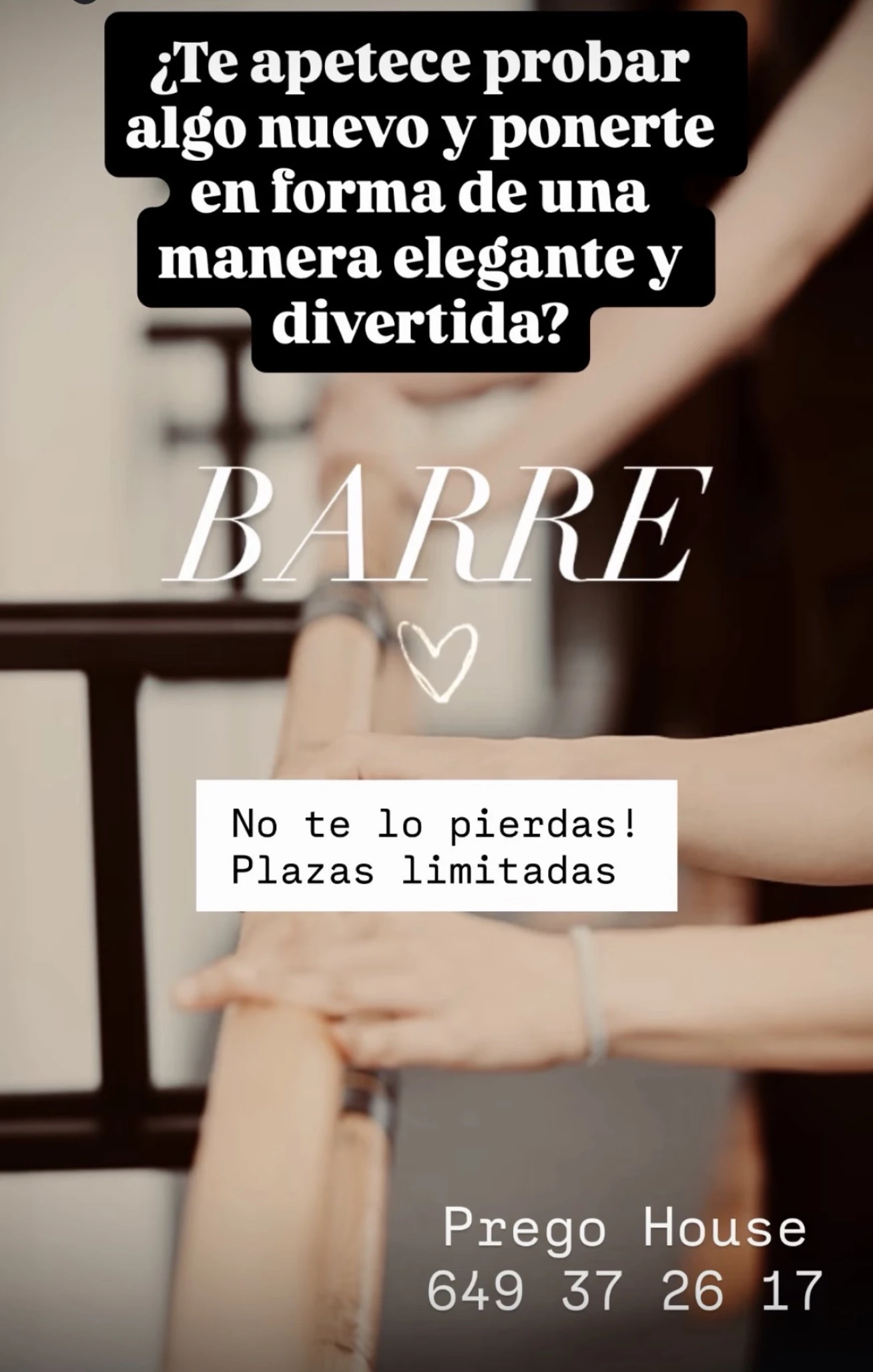Clase gratuita en Prego House